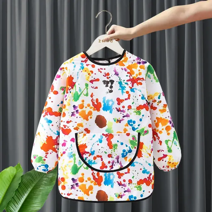 Tablier de peinture imperméable, Vêtements de protection inversés pour l'art des bébés, Bavette de r