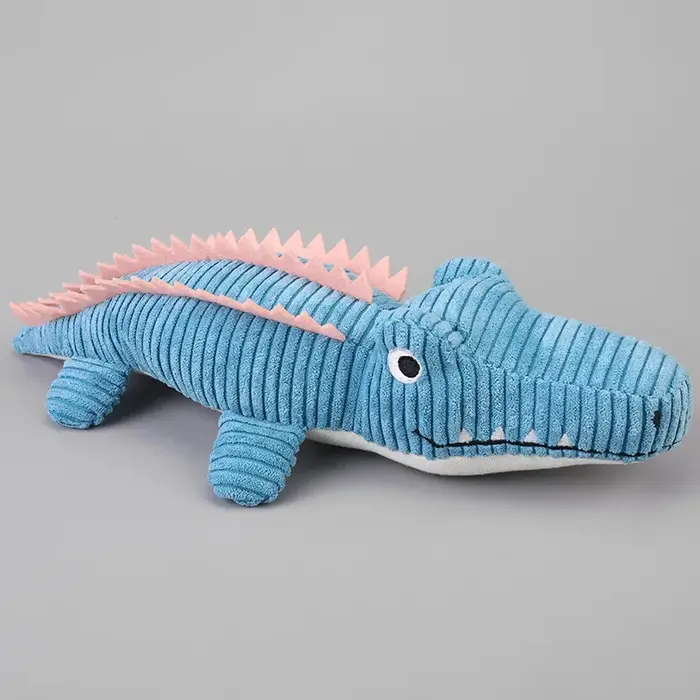 Jouet en peluche réaliste pour chien en forme de crocodile - Jouet à mâcher couineur pour chiots, ré