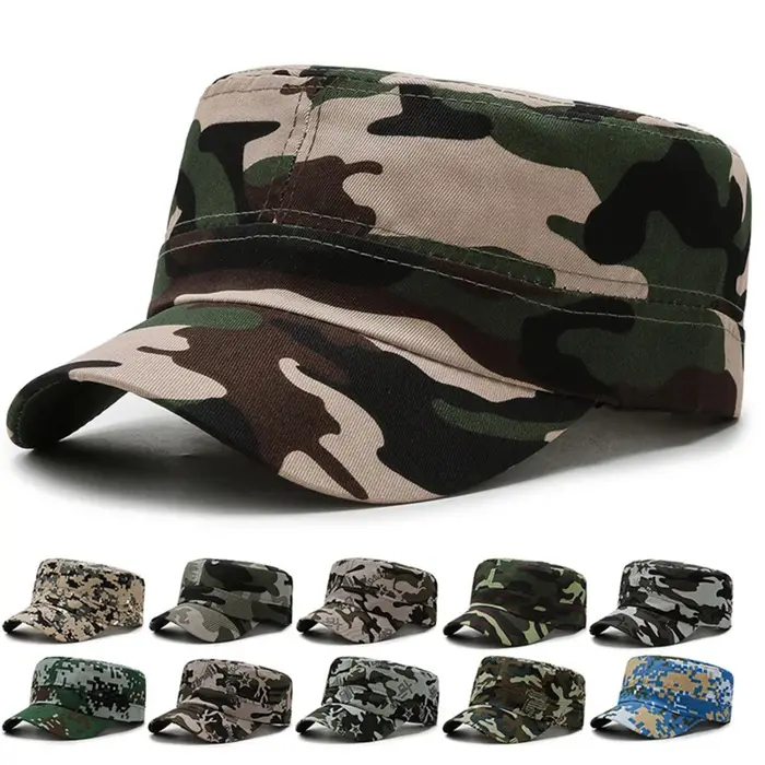 Casquette camouflage tactique pour chasse et pêche - Modèle spécial forces avec visière courbée