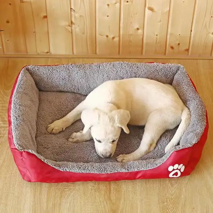 Lit de chien en coton douillet pour petites et grandes races, maisonnette chaude et confortable pour animaux de compagnie, pour chiens et chats de toutes tailles