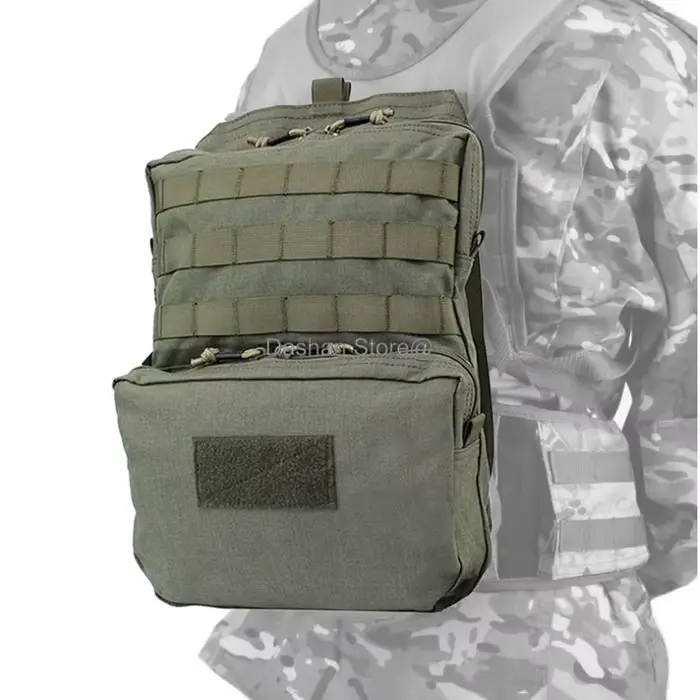 Sac à dos tactique hydratation 3L pour chasse et airsoft, compatible gilet JPC SPC avec poche MOLLE