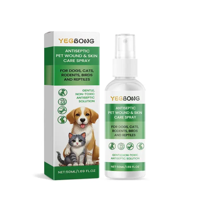 Spray de soin pour la peau des animaux de compagnie YEGBONG pour chiens chats soulage démangeaisons rougeurs peau sèche hydratation durable occasions spéciales