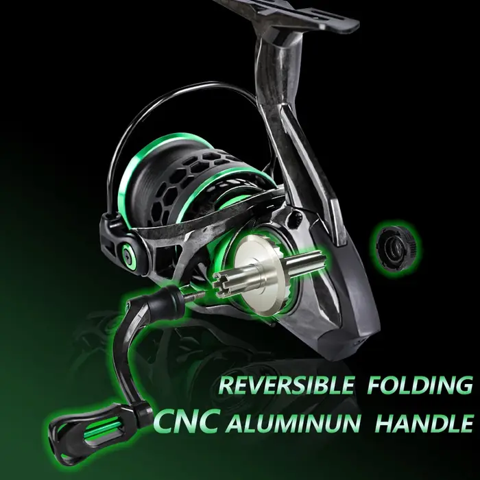 Moulinet Spinning Ultraléger MIFINE CARBON TECH GT 151G 5.1:1/4.8:1, Frein Max 8KG, Léger pour Pêche