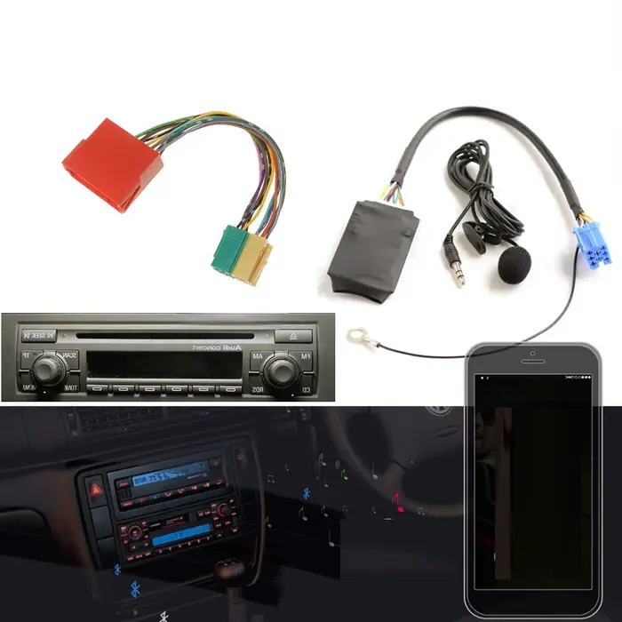 Bluetooth 5.0 AUX Mains Libres 8 Broches Adaptateur A2DP Musique Audio Câble Pour Audi A3 8 P 8L A4 