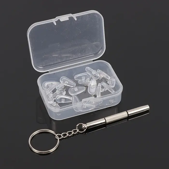 20 pièces lunettes plaquette nasale boîte d'accessoires silicone nez pont coussinet réduction de pre