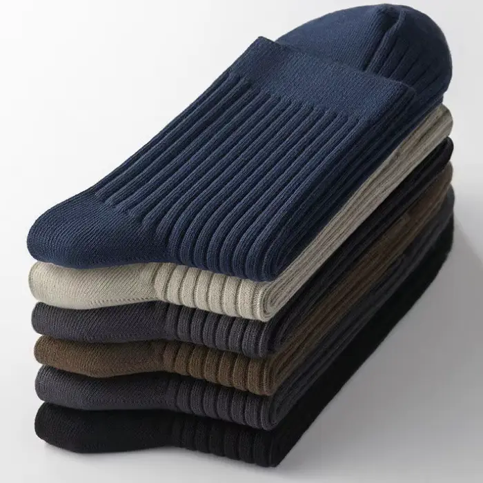 3 paires chaussettes homme coton respirantes couleur unie noir qualité supérieure bureau chasse