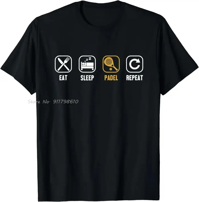 Manger dormir Padel répéter Paddleball Padel Tenni Padel surdimensionné T-shirt Vintage coton T-shir