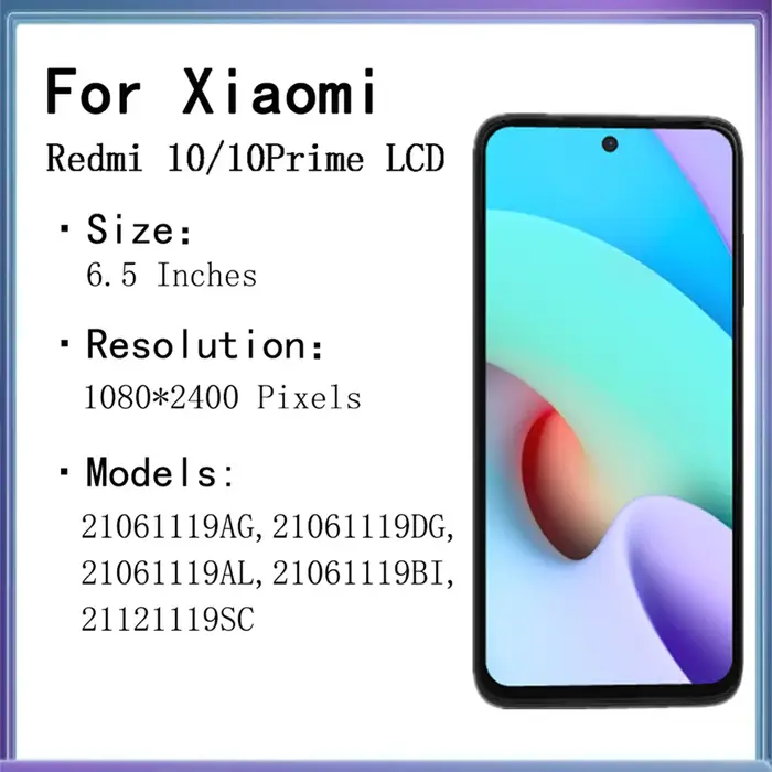 Écran LCD 6.5" tactile pour Xiaomi Redmi 10 et 10 Prime - Digitizer display 21061119AG/DG