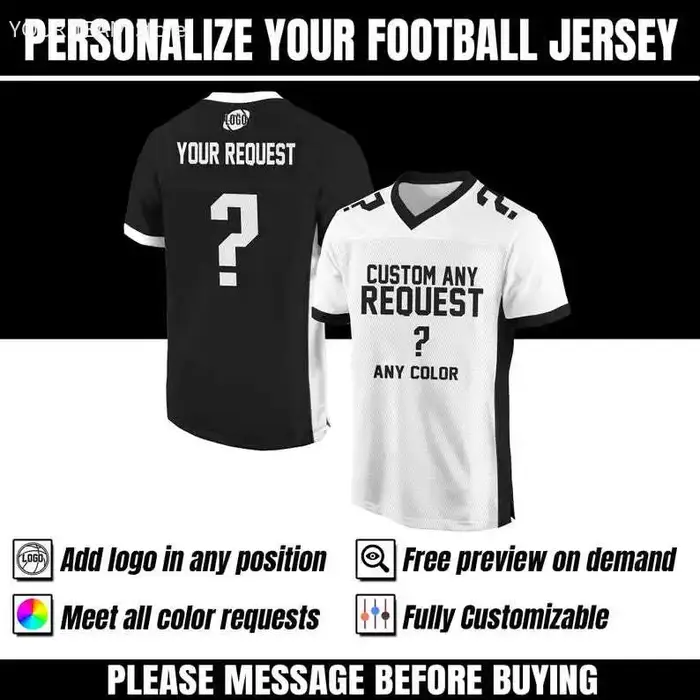 Maillot de football personnalisé avec nom et numéro de l'équipe pour adultes