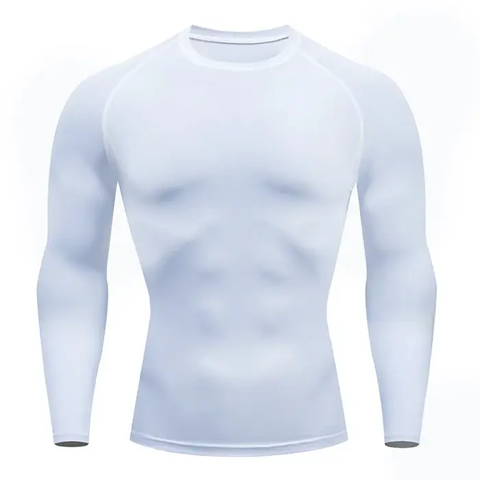 Chemise de Compression à manches longues pour hommes, imprimé épée, t-shirt athlétique à séchage rap