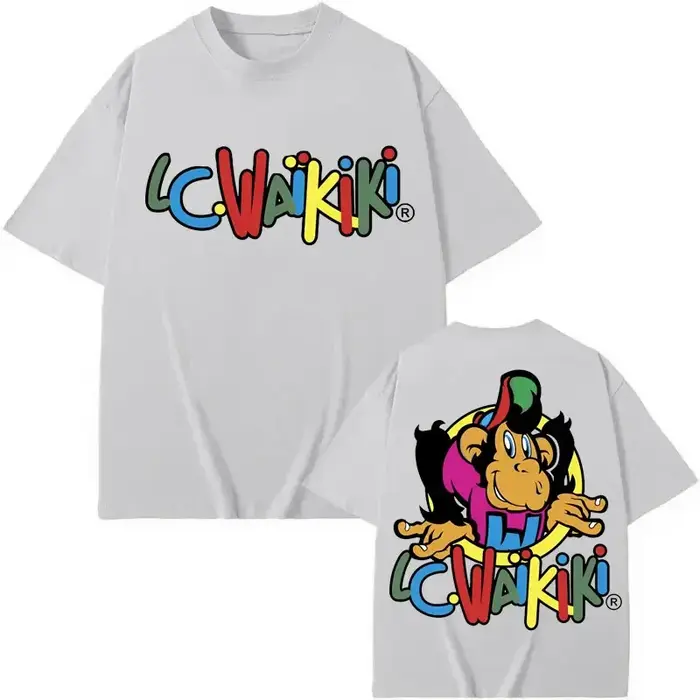 Lc Waikiki Monkey T-shirts graphiques amusants pour hommes et femmes, vêtements à la mode Y2k, T-shi
