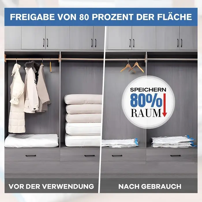 Sacs de rangement sous vide réutilisables pour vêtements