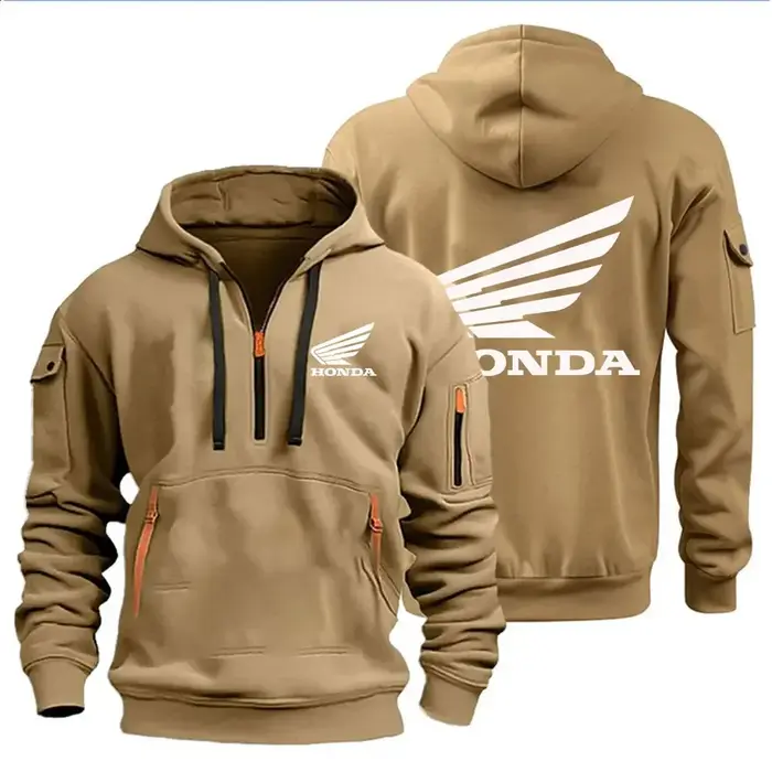 Sweats à capuche pour hommes vestes de moto Honda Wings Logo imprimé sweat pull vestes de moto à la 