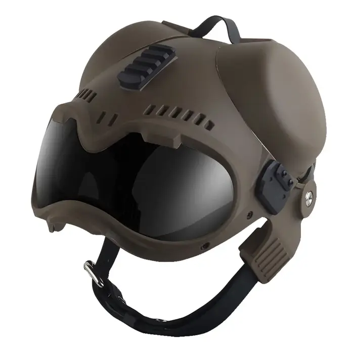Casque protection chien tactique K9 avec rail fixation lunettes chasse entraînement grand chien