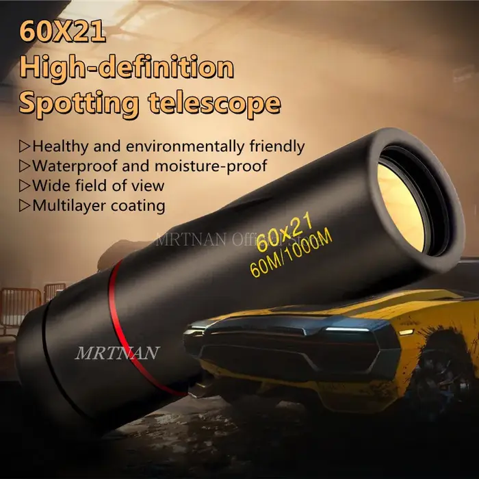 Monoculaire télescope 60X21 haute magnification HD - Zoom 10X mini portable étanche voyage chasse