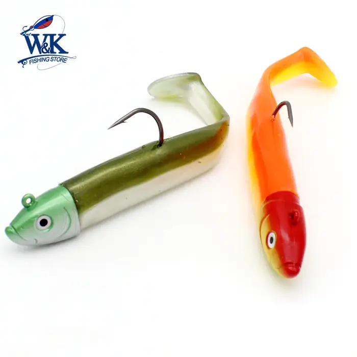 KIT d'appâts souples avec queue de pagaie 120g JIG 14.5cm, pour poisson roche, morue, Pollock, leurr