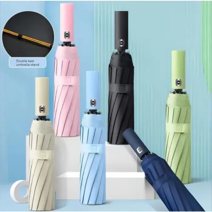 Parapluie de protection solaire et d'ombrage le plus vendu, à double nervures, pliable, pour la plui