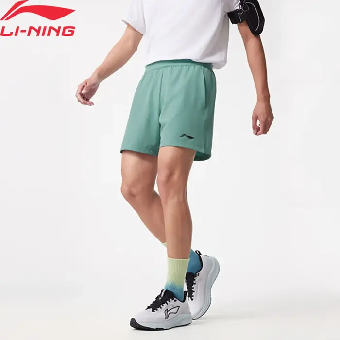 Li-ning short de course pour hommes à sec respirant réfléchissant 88% Polyester 12% élasthanne coupe