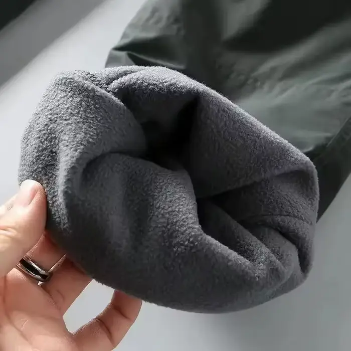 Pantalon homme imperméable et coupe-vent polaire hiver extérieur droit avec multiples poches pour activités en plein air et randonnée