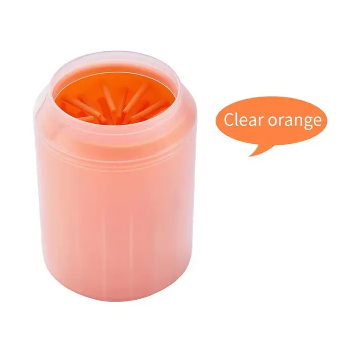 Gobelet de nettoyage pour pattes de chien en silicone souple, portable pour extérieur, avec peignes 