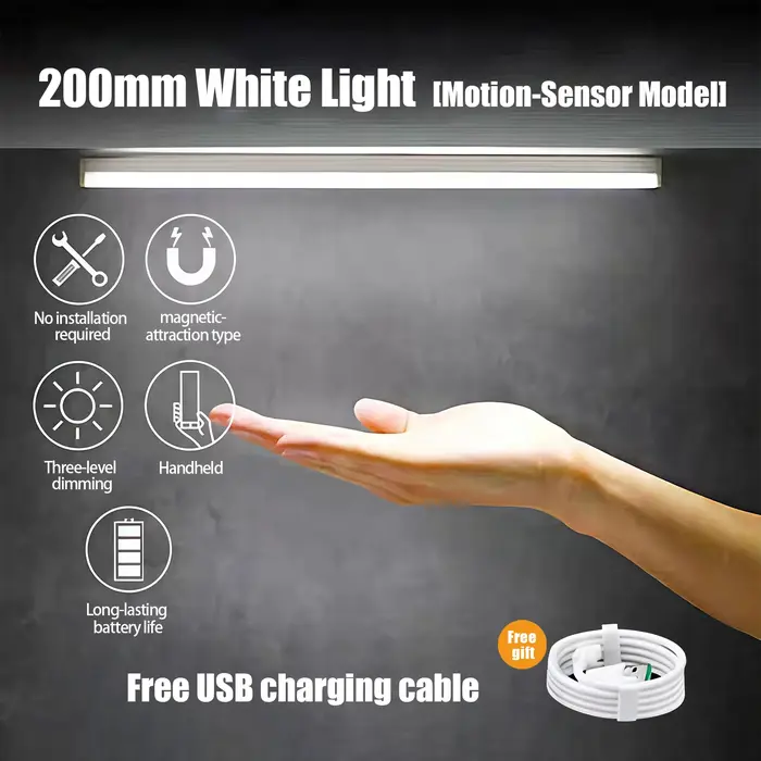 Lampes de nuit LED sans fil à détection automatique, éclairage de sécurité rétroéclairé pour chambre