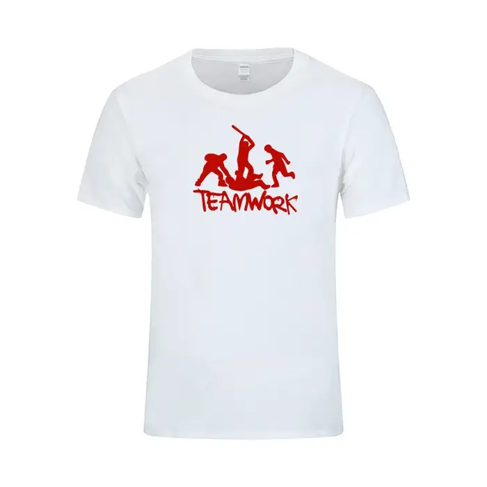T-shirt coton homme femme manches courtes humour travail d'équipe batailles de groupes mode été cadeau anniversaire