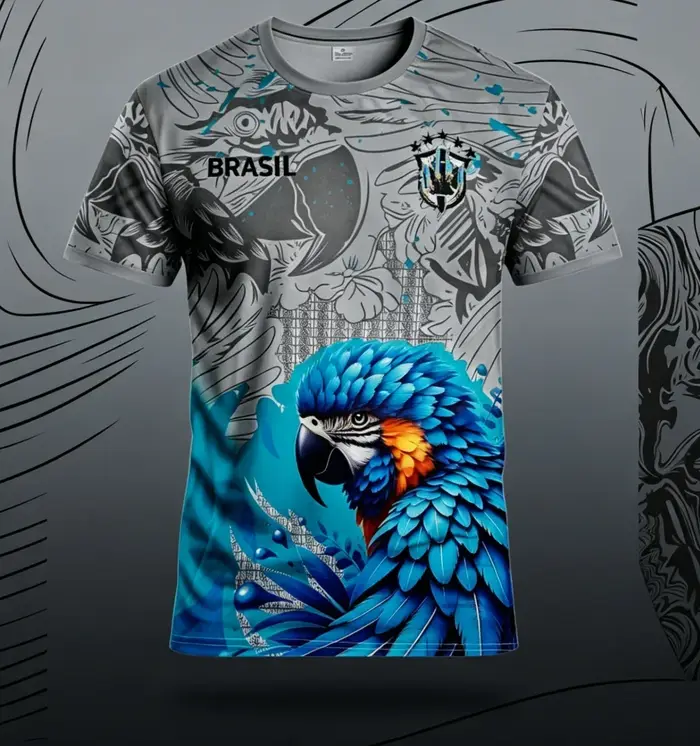 Maillot de l'équipe nationale de football pour hommes avec des motifs respirants d'oiseaux tropicaux