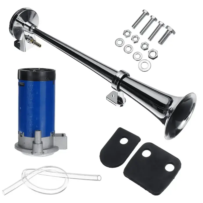 Klaxon d'air de voiture 17 pouces 178DB fort 12V 24V 30A compresseur de trompette unique Bocina pour