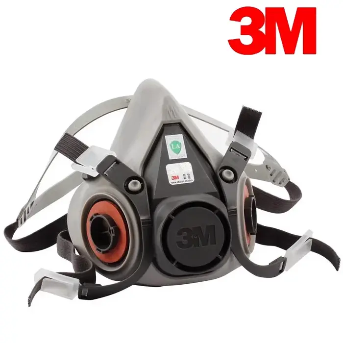 Demi-masque de masque à gaz filtrant auto-amorçante 3M6200 pour la pulvérisation de peinture, hottes