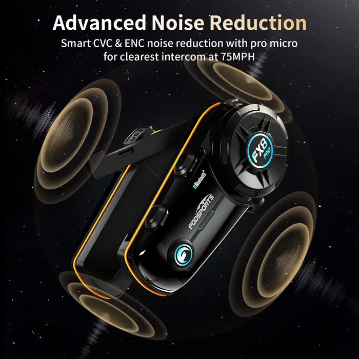 Fodsports-Oreillette Bluetooth FX8 Pro pour moto