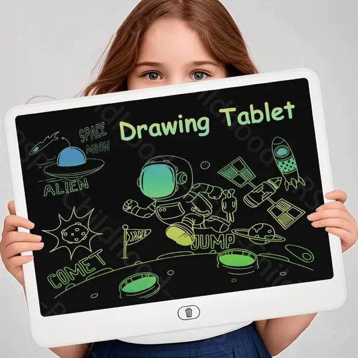 Tablette à dessin LCD 11/13/16 pouces, tableau d'écriture pour enfants, peinture Doodle, tampons d'é
