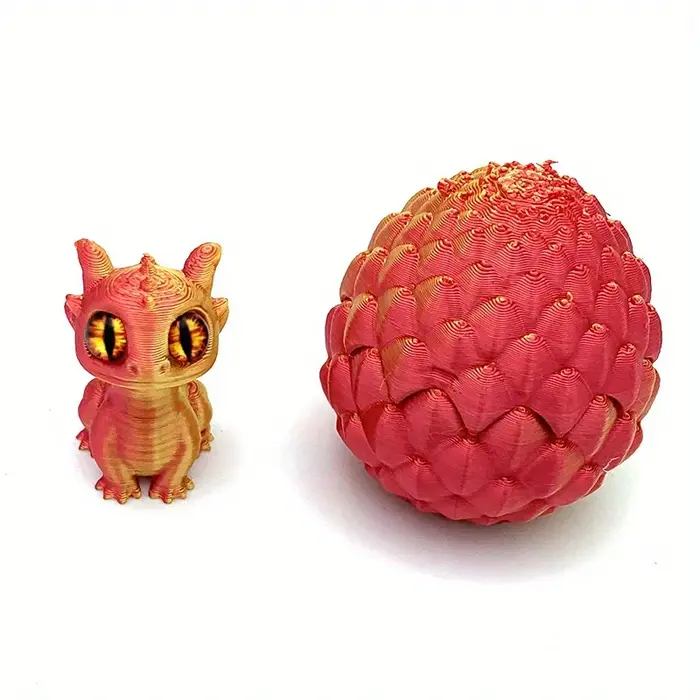 Ensemble d'œufs de dinosaure multicolores imprimés en 3D avec couvercle rabattable – Idée cadeau de 