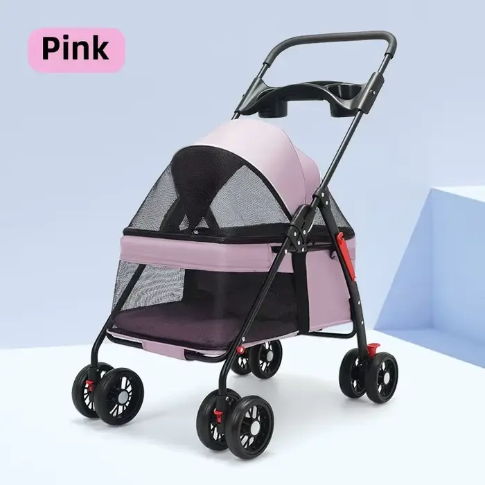 Poussette pour animaux de compagnie, chiens, chats, ours en peluche, petite poussette pour animaux d