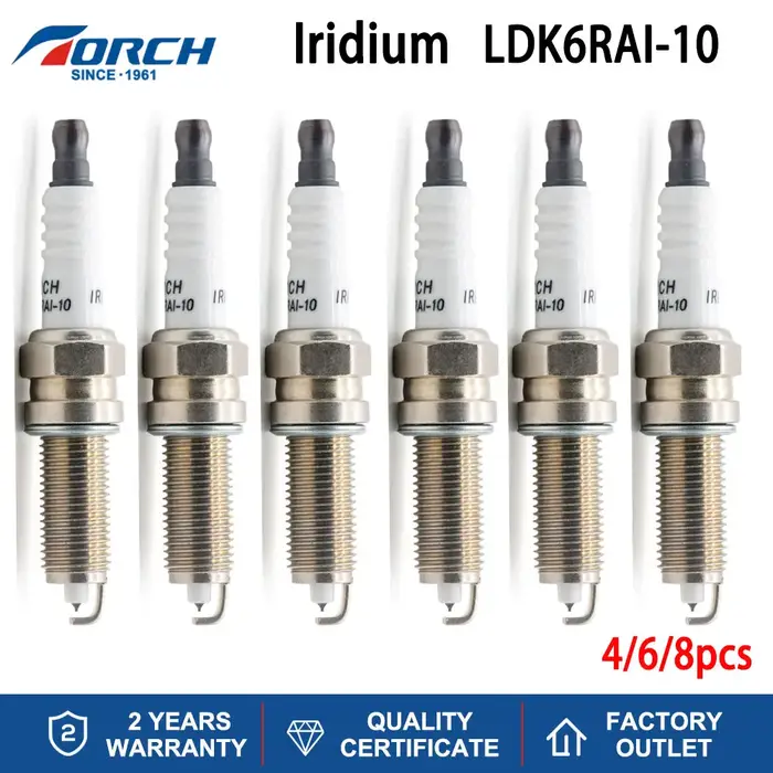 4-8 pièces Bougies Iridium TORCH LDK6RAI-10 Remplace pour SILZKR6B10E LZKR6B-10E HYUNDAI 18846-10060