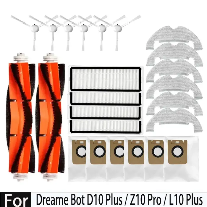Pièces de rechange et accessoires pour aspirateur robot Dreame Bot D10 Plus RLS3D : filtre HEPA, bro