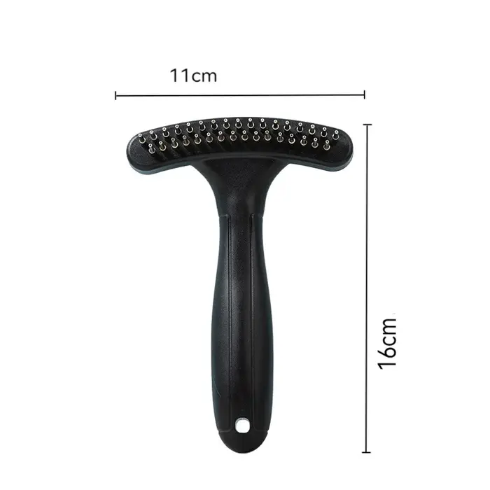 Brosse démêlante rotative à double rangée de 39 picots pour chiens et chats à poils longs – Outil de