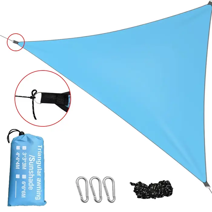 Bâche de Camping Étanche et Léger Abri Solaire UV pour Nuits en Plein Air Tente Triangle
