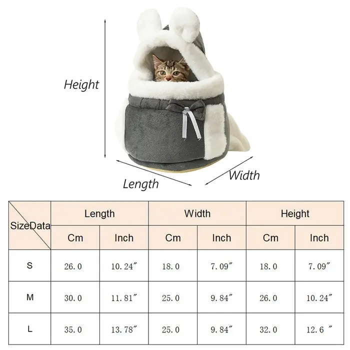 Sac à dos de transport pour chiot Chihuahua douillet et coupe-vent idéal pour petits chiens et chats pour les saisons froide automne hiver