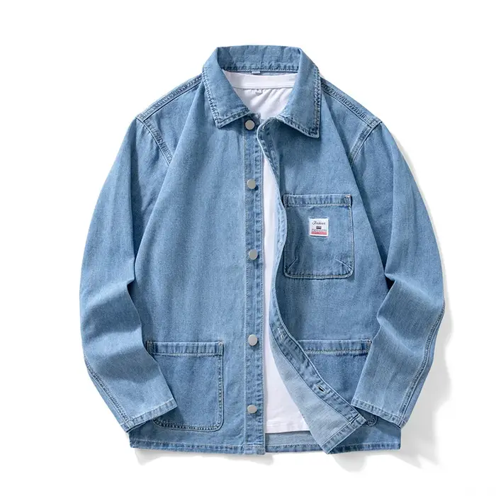 Chemise décontractée pour hommes, coupe ample, pied plat, Design multi-poches, vêtements de travail 