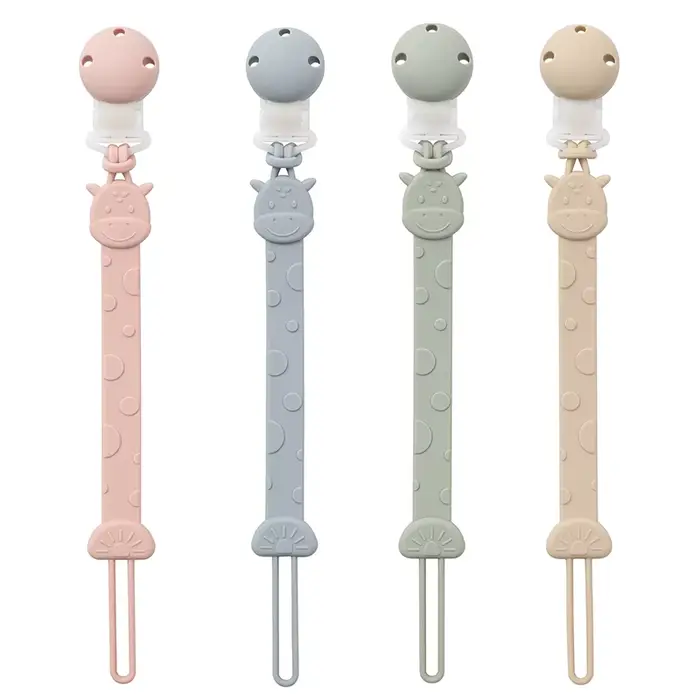 Clips de sucette en Silicone, porte-sucette une pièce sans BPA pour bébé garçon et fille de 3 mois, 