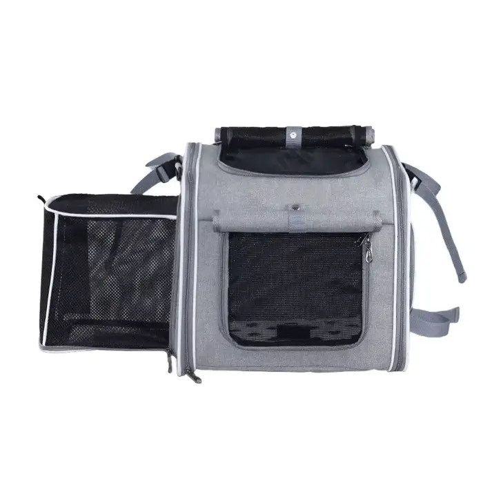 Panier de vélo pour chien ou chat, sac à dos extensible pour animaux de compagnie à parois souples a