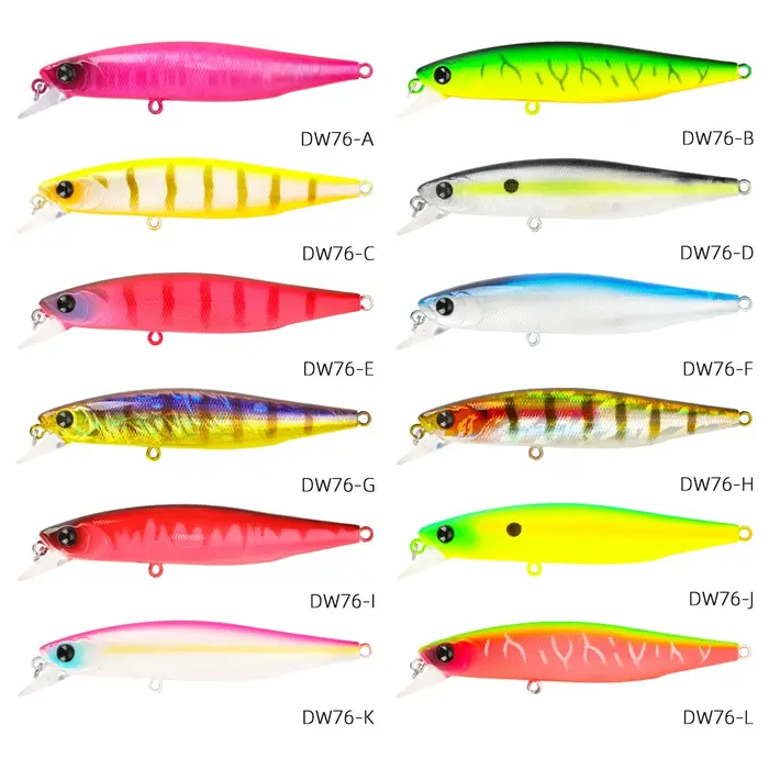 TSURINOYA 88mm 10.3g 88SP vairon suspendu DW76 longue coulée leurre de pêche brochet bar Jerkbait at