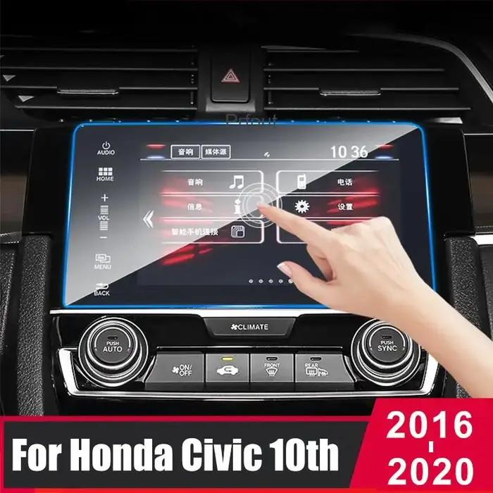 Pour honda civic 10th 2016 2017 2018 2019 2020 verre voiture Navigation protecteur d'écran LCD écran