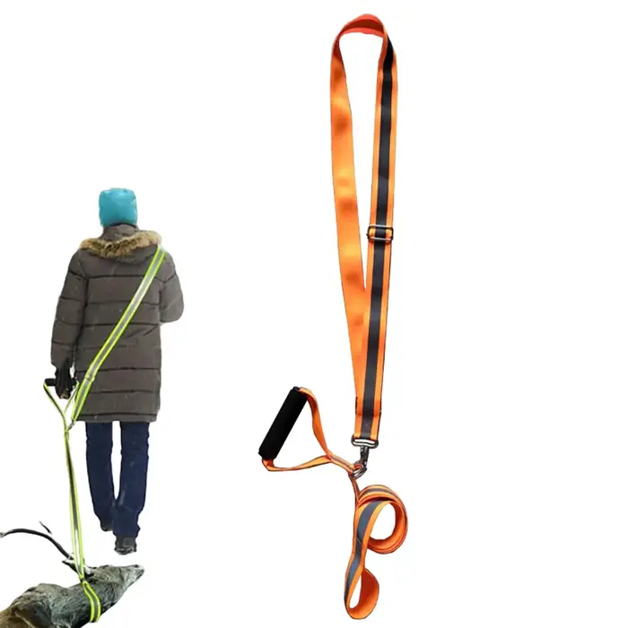 Harnais traction cerf lourd - Accessoire chasse robuste pour déplacer facilement les gros animaux