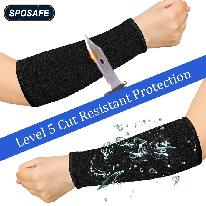 1 Paire de Manchons de Protection Anti-Coupure Niveau 5 pour Bras