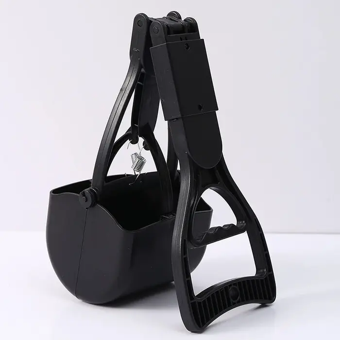 Ramasse-crottes pliable pour animaux de compagnie de 70 cm avec poignée extensible pour promener les