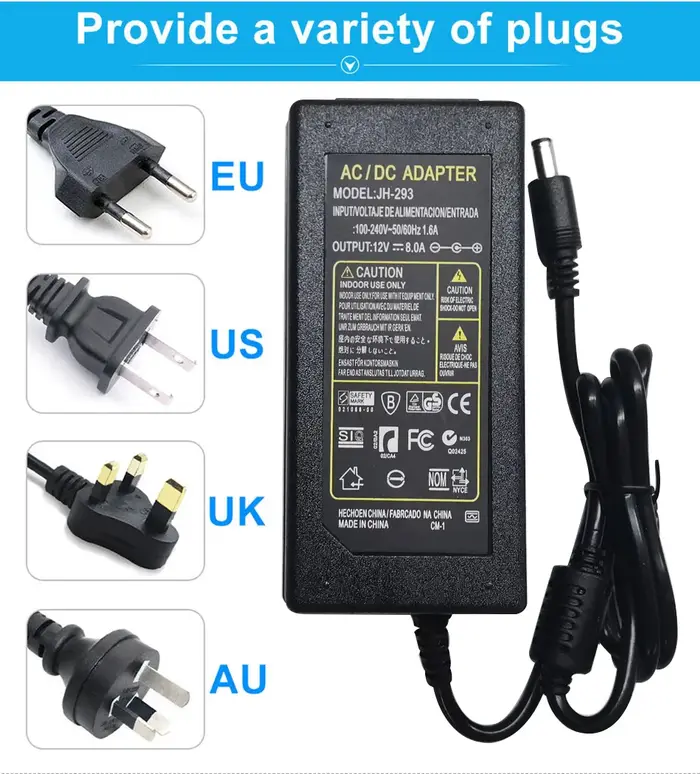 Transformateur d'éclairage DC 5V 12V 24V AC 110V 220V, alimentation à découpage 1A 2A 3A 5A 6A 8A 10