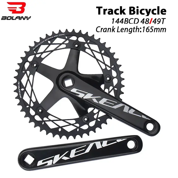 SKEACE pédalier de vélo 144BCD VTT trou carré manivelle en alliage d'aluminium manivelle à vitesse u