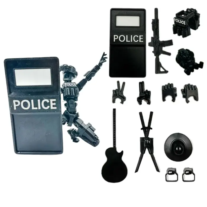 Nouvelle figurine articulée T13 imprimée en 3D, modèle de démonstration de costume de policier, mult