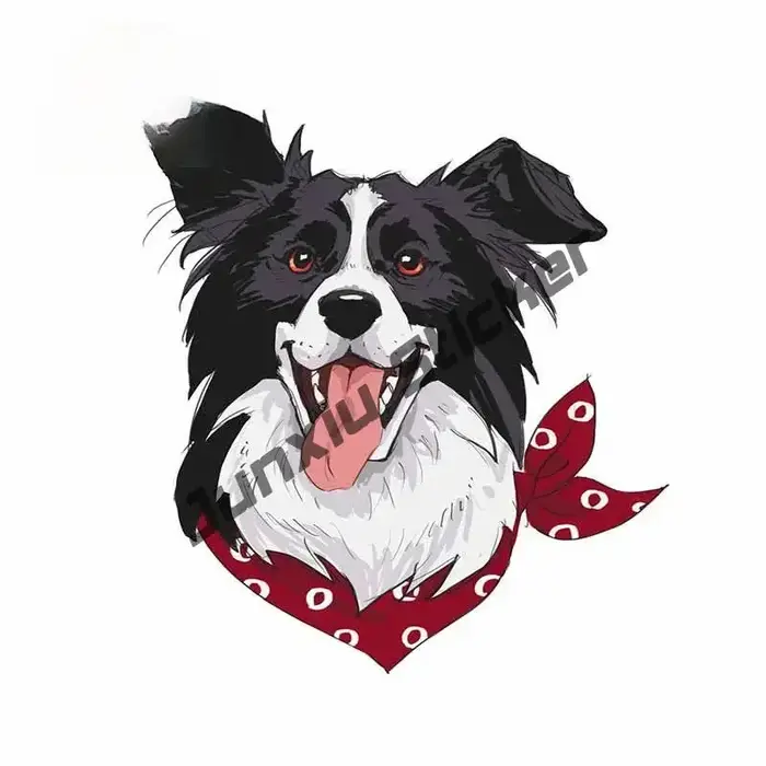 Border Collie à bord voiture autocollants vinyle décalcomanie imperméable décoratif j'aime mon grand